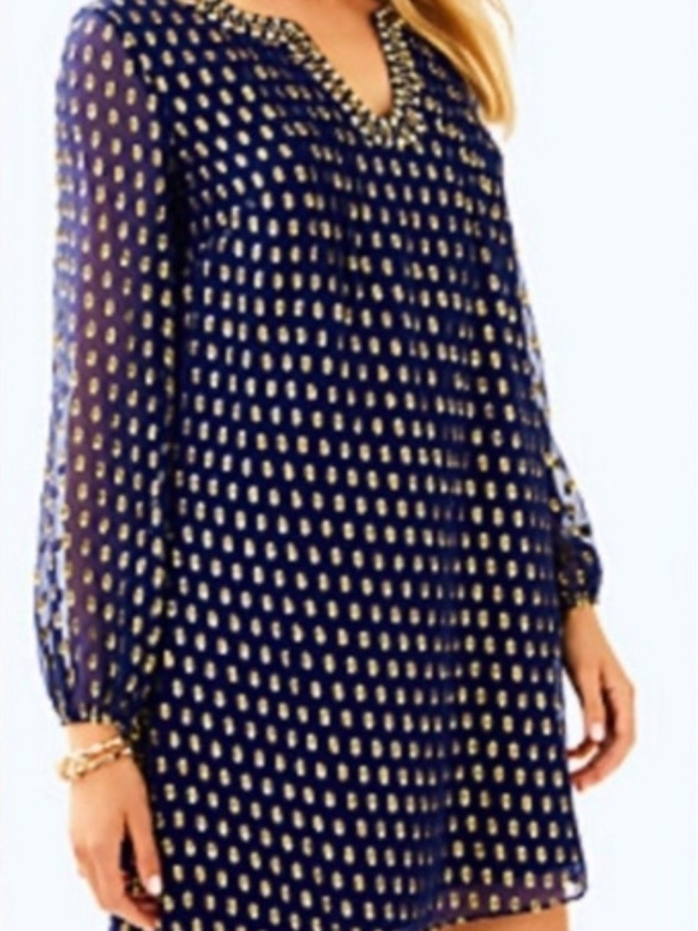 Lilly Pulitzer Colby Silk Tunic Dress Sz 14 - Picture 2 of 5